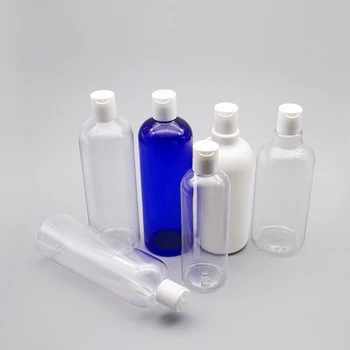 12tk 500ml Tühi läbipaistvast Plastikust Kosmeetika Emulsioon Pudel Plaadi Kruvi Kaane 500 Šampoon PET Konteinerid,Kosmeetikatoodete Pakendid
