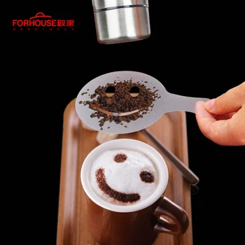 18pcs Kohvi Shaker Mõõta Lusikaga, piimavahu Šabloonid Šokolaadi Duster Cappuccino Latte Tee Coffe Le tööriistade Komplekt
