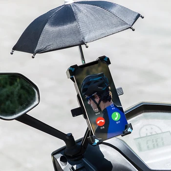 1tk Väike Vihmavari Mobiiltelefoni Mobiiltelefoni Omanik Veduri-ja Tuulekindel Vihmavari Kaasaskantav Mini Päikesevari Ratsutamine Ratsutaja