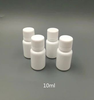 200pcs 10ml 10g 10cc Tühi Tahke Valge Plastikust Meditsiin Pill Pudel, Plast Meditsiin Konteiner Pill Pudelid kork ja hülgelaev