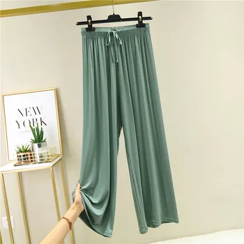 2022 Suvel uued vabaaja Mood püksid naiste korea kõrge vöökoht slim püksid looduses sirge lai jalg püksid Naiste Sweatpants H2209