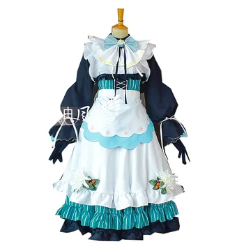 2022 Vtuber Nijisanji Eli Okaspuu Cosplay Kostüüm Mood Lolita Neiu Kleit Ühtne Naiste Halloween Komplekt Custom Made