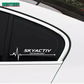 2tk Decal Kleebis auto aknad kleebise Jaoks Mazda Skyactiv Tehnoloogiat Logo 3 6 CX 5 CX3 Auto Tarvikud