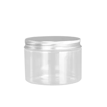 30pcs 300g Tiheneb Alumiinium Kork PET Continer 300ml Läbipaistev pudel Koor Jar PET Lahter Plastikust selge, Pot suur suu