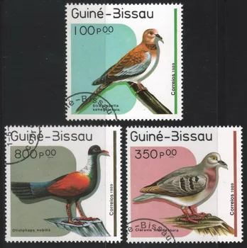 3tk/Set-Guinea Post Margid 1989. Aasta Lindude, Loomade Kasutada Postitada Märgitud postmarkide Kogumine
