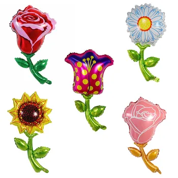 50tk Sun flower Roosa lill Foolium Õhupallid Sünnipäeva Pulmad Valentine ' s Day Teenetemärkide Poole Suplies Õhu Globos Lapsed Mänguasjad