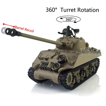 7.0 Uus HENG LONG 1/16 Plastikust M4A3 Sherman RC Tank Toucan 3898 360° Torn Barrel Tagasipõrge puldiga Panzer TH19777-SMT8