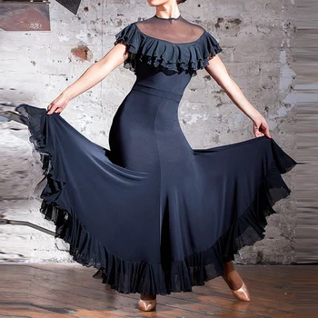 blackstandard tantsusaal kleit erisoodustuse hispaania flamenco kleit tantsusaal tantsu kleit flamenco kostüüm viini valss kleit