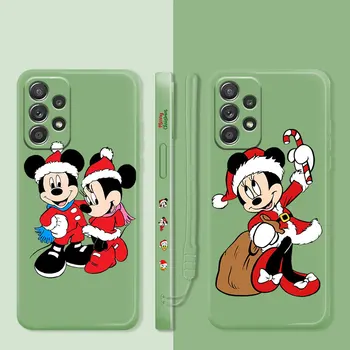 Disney Miki-Minni Santa Claus Vedelik Case For Samsung Galaxy A73 A71 A72 A12 A21s A22 A23 A31 A32 A51 A52 A52s A53 A02s