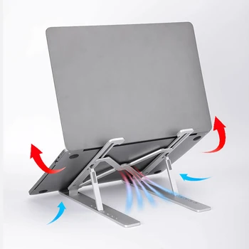 Dual Reguleeritavad Kokkuklapitavad Laptop Stand Sülearvuti Omanik Arvuti Baasi Kaasaskantav Toetada Lauaarvuti Sülearvuti Stand Ärkaja Jahutus Sulg
