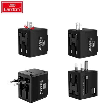 Earldom 5V 2.1 Dual USB Laadija AC AC Plug Adapter Converter Toetab ELI UK-USA-AUSTRAALIA Universal Socket Pistik