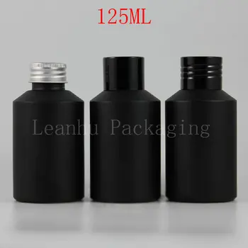 Hulgi-125ml Must mattklaas Pudel,Tooneri/Lotion Pudel,Kosmeetikatoodete Pakendid Konteinerisse(12PC/Palju)