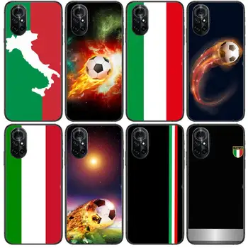 Itaalia lipu all jalgpalli Selge Telefoni Puhul Huawei Honor 20 10 9 8 A 7 5T X Pro Lite 5G Must Etui Coque Hoesjes Koomiline Fash desi