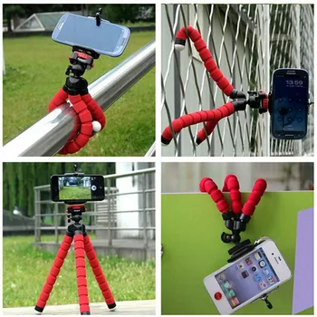 Jalgratta Auto Stiilis Mobiiltelefoni Omanik Paindlik Kaheksajalg Statiivi Bracket Selfie Seista Mount Monopod Toetust Apple Iphone Kaamera