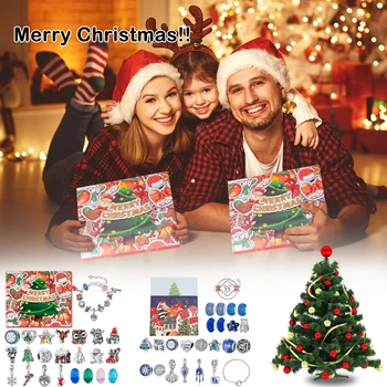 Jõulud advendikalender Jõulud Taimer Kalender Loominguline DIY Bracelets valmistamise Komplektid Naljakas Võlu Xmas Taimer Kalender
