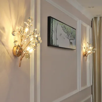 Kaasaegne Kerge Luksus Seina Lamp TV Taust Seina-elutuba, Magamistuba LED Crystal Wall Lamp Koridor Tuba Dekoratiivsed Tuled