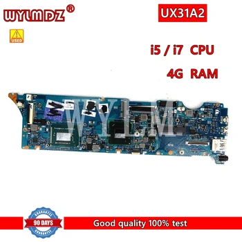 Kasutada UX31A2 Koos i5/ i7CPU 4GB RAM Emaplaadi ASUS UX31A2 UX31A Sülearvuti Emaplaadi Testitud Tasuta Shipping