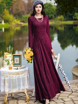 Kevad-Sügis Originaalne Disain Kleit Pikkade Varrukatega Pulm Õhtul Ametliku Naiste Pikk Kleit Luksuslik õhtukleit DZ2878