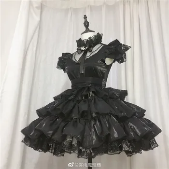 [Kohandatud] Anime Mäng Arknights Amiya Kontsert Must Lolita Kleit Cosplay Kostüüm Halloween Partei Vormiriietus Naiste Jaoks Tüdrukud, Uus