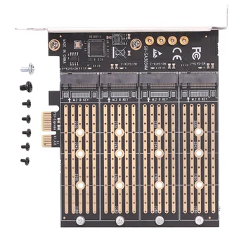 M. 2 PCI-E Kaardi Adapter Kruvidega SA3034M NVME M. 2 PCI-E 1x Adapter Kaart, M-Klahvi NVME/B-Sisestage SATA Extender Juhatus