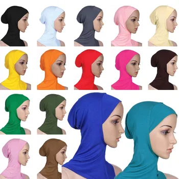 Naiste Lady Ninja Pea Kate Puuvill Moslemi Headscarf Sisemine Hijab Mütsid Islami Underscarf Ninja Hijab Sall, Müts Ühise Põllumajanduspoliitika Luu Kapott