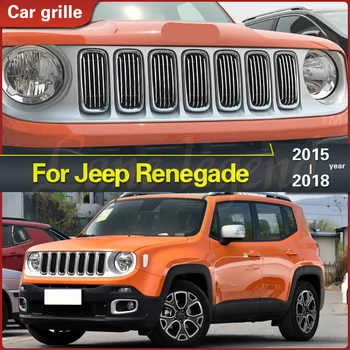 Näiteks Jeep Renegade 2015 2016 2017 2018 Esi Võre Iluvõre Racing Grilli Kaas Teenetemärgi Katab Kleebise Roostevaba Teras Body Kit