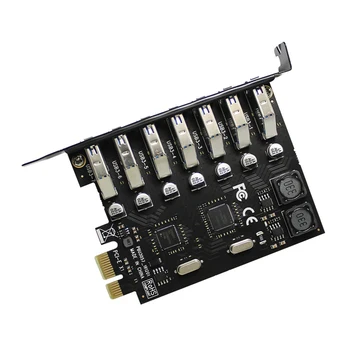 PCI-E USB 3.0 Lisada Kaardi Adapter laienduskaardi Suure Kiirusega 7 Pordid USB 3.0 HUB Extender Väline Kontroller