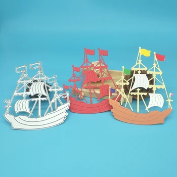Purjekas, laeva, purje metalli lõikamiseks nuga hallituse paber käsitöö külalisteraamatusse card template DIY kaunistamise tarvikud