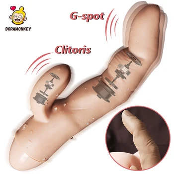 Realistlik Sõrme Vibraator Naissoost Masturbatsioon Lukk G-Spot Orgasmi Dual Motor Stimuleerida Kliitorit 5 Kiirust Dildo Sugu Mänguasi Täiskasvanud