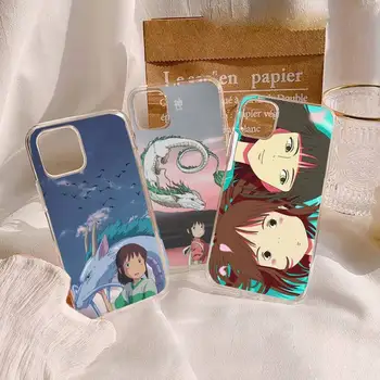 Studio Ghibli Spirited Away Totoro Telefoni Juhul Läbipaistev pehme iphone 12 11 13 14 x xs xr pro max mini plus