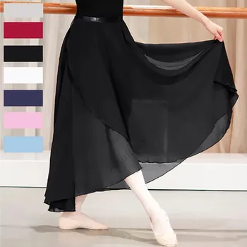 Täiskasvanud Pikk Sifonki Ballett Seelikud Naistele Lüüriline Pehme Ballett Kleit Must Valge Tumesinine Roosa Valge Ballett Tantsu Kostüümid D060