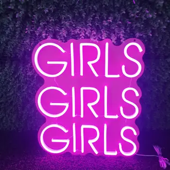 Tüdrukud tüdrukud Tüdrukud Neoon Märk Kohandatud Kodus Seina Decor DIY LED Valgus Kirja Märk Ettevõtte Logo Custom Led Neoon Nimi Märke