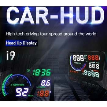 Uus Auto Head Up display Auto OBD2 Kiirus 5,5 cm Projektor kmh MPH Kiiruse mõõtmise Auto Detektor Kütusekulu Turvalisus Alarm
