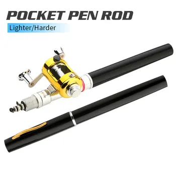 Uus Mascotte Pakettaknad Pen õngeritv 100mm 134g Kõrge Süsiniku Mini Meri õngeritv Jää Rod Tasku Rod ABS Baitcasting Reel Line Rod