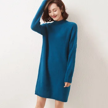 Uus Mood Lady Paksem Kleidid 2021 Sügis-Talv Juhtida Naiste Seelikud 100% Vill Kudumine Kampsunid Pulloverid Naine Kašmiir Tops