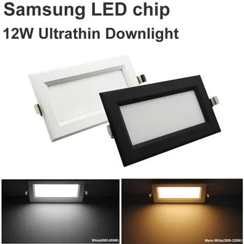 Uus Square 12W Led Allvalgusti 220V 110V Üliõhukesed Lae Paneeli Led Lamp Samsung Chip Spot Led Iluvõre Süvistatavad Valgus