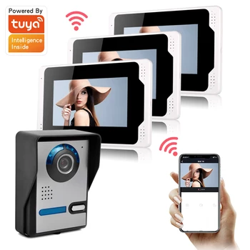 Uus Tuya 7 Tolline Traadita Wifi Smart Video Uksekell Intercom Süsteem Puutetundlik Monitor 1V3 Jaoks, Korter Home Villa Hoone