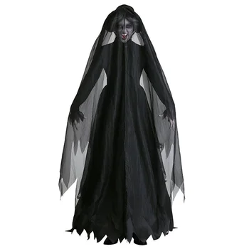 Uus Täiskasvanute Halloween Cosplay Deemon Vaimu Must Printsess Kleit Lich King Vampiir Cosplay Kostüüm Vaimu Kostüüm Pruut