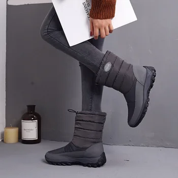 Veekindel palus soe lumi saapad naiste kingad 2022 talvel lumi saapad naiste kingad tahke poolsaapad naine vabaaja jalatsid